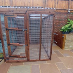 6FT x 6FT Waterproof Animal Enclosure with 16G Fox with Dog Proof Mesh